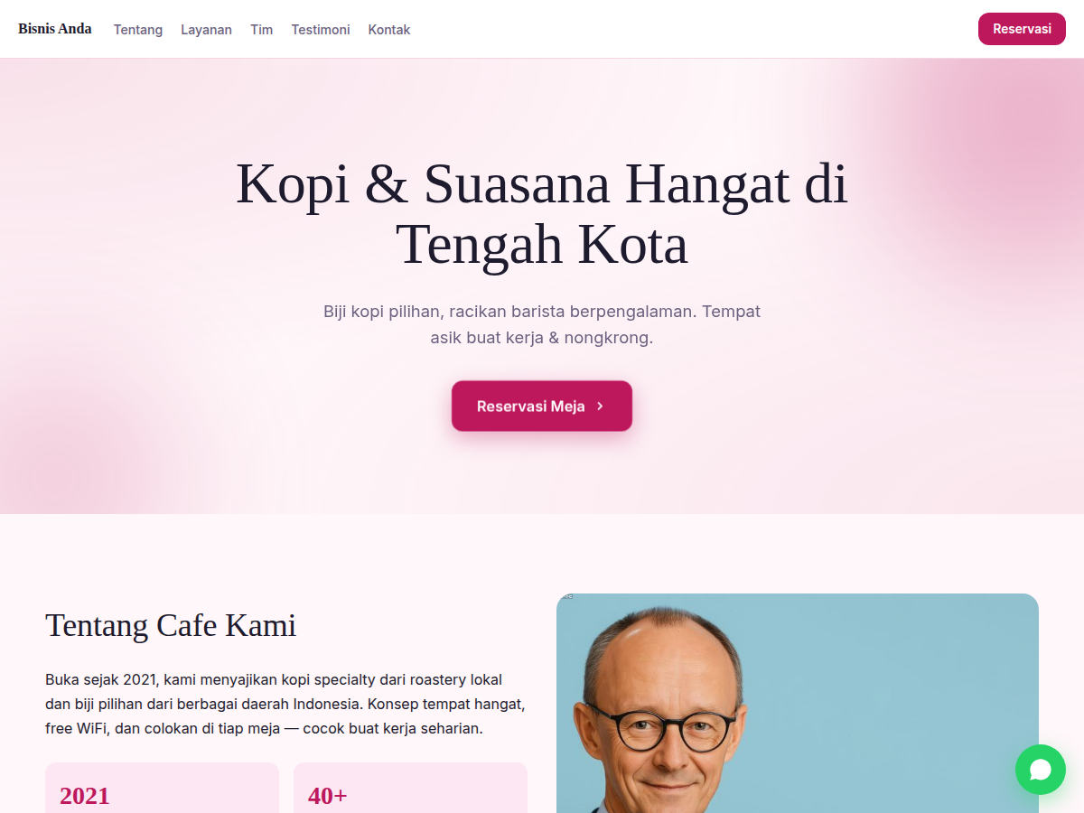 Company Profile · cafe · aura