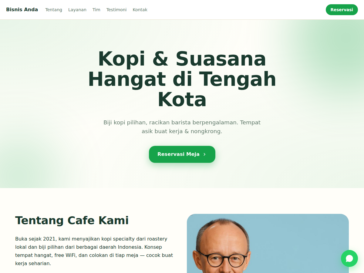Company Profile · cafe · flow