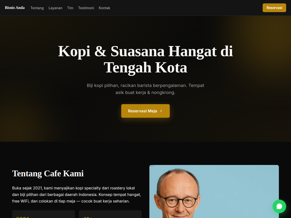 Company Profile · cafe · prime