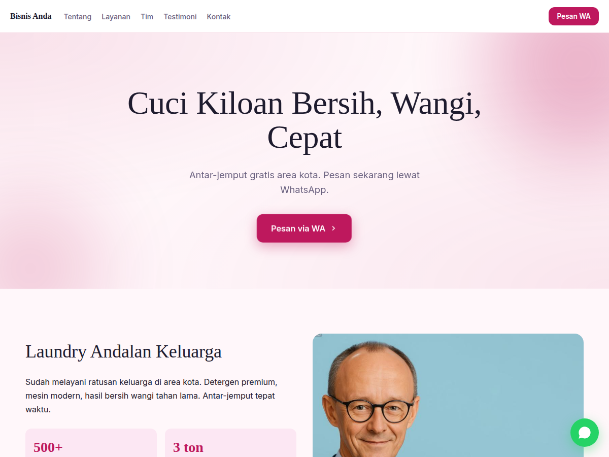 Company Profile · laundry · aura