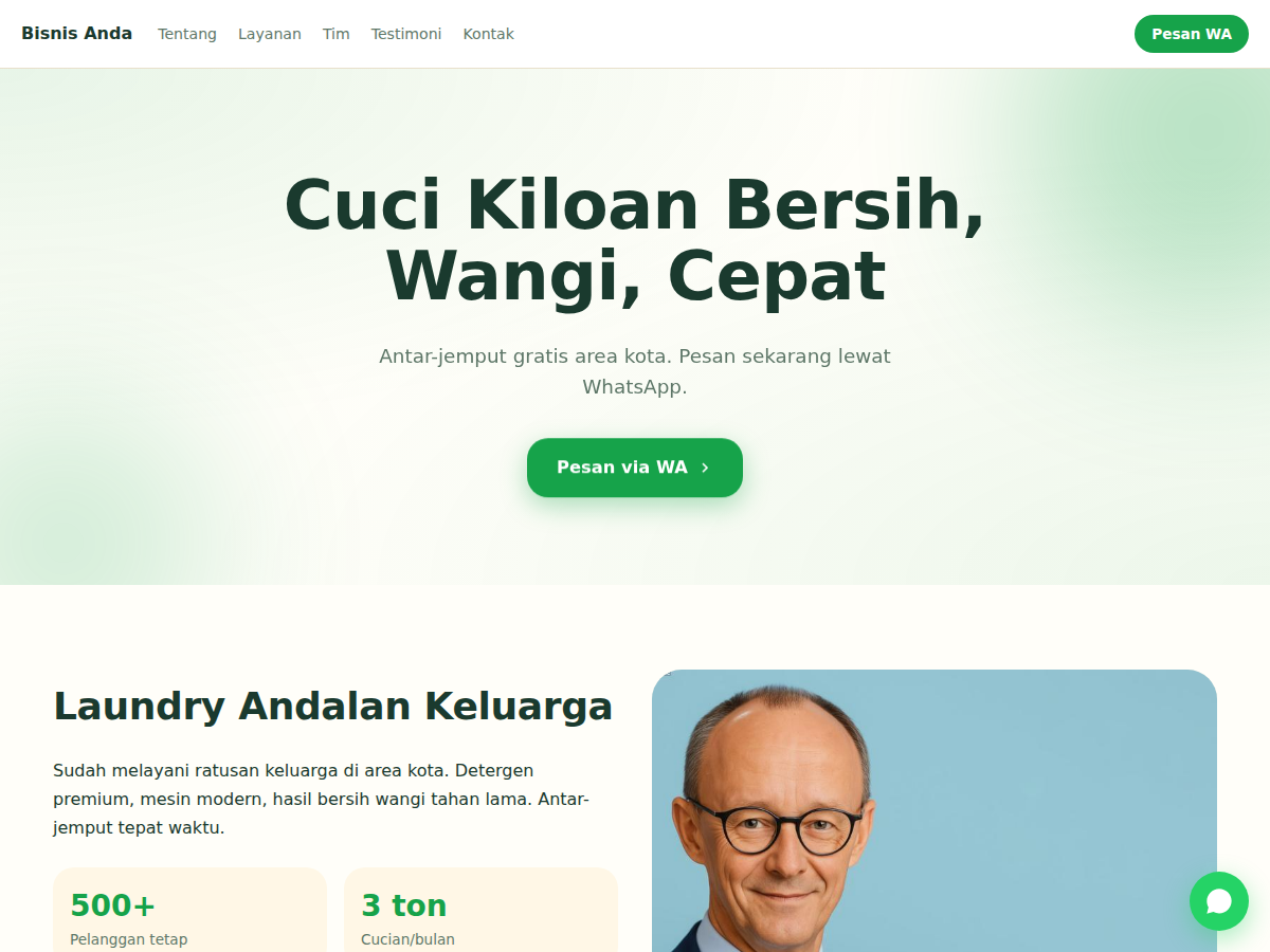 Company Profile · laundry · flow