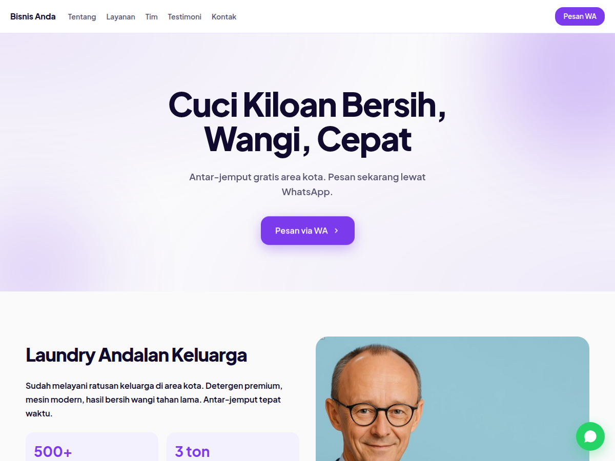 Company Profile · laundry · nova