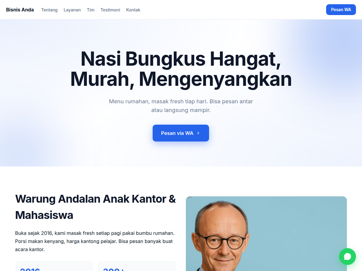 Company Profile · warung · clean