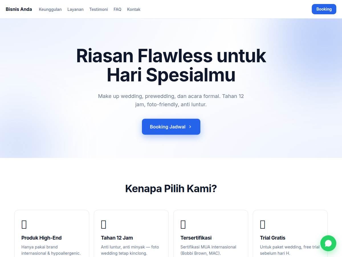 Landing WA · mua · clean