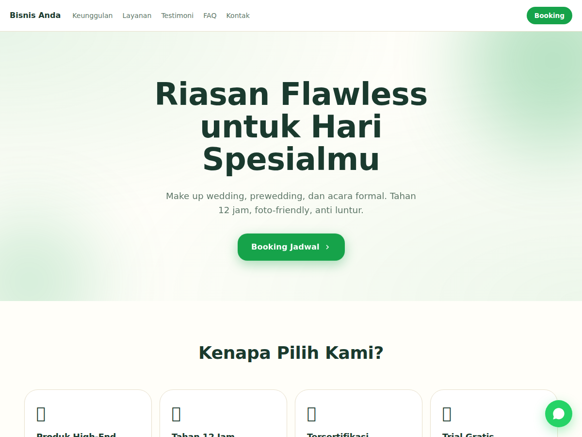 Landing WA · mua · flow