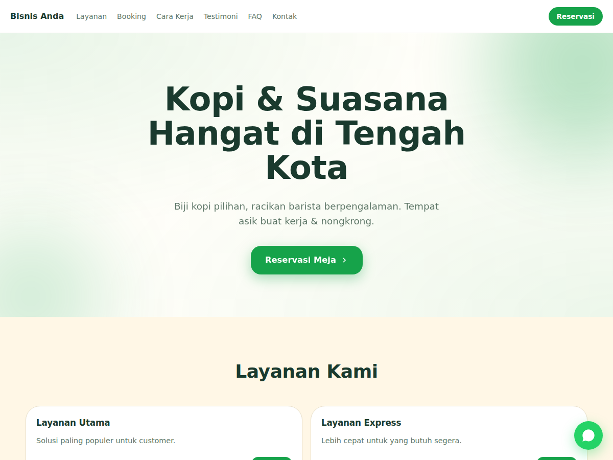 Service Booking · cafe · flow