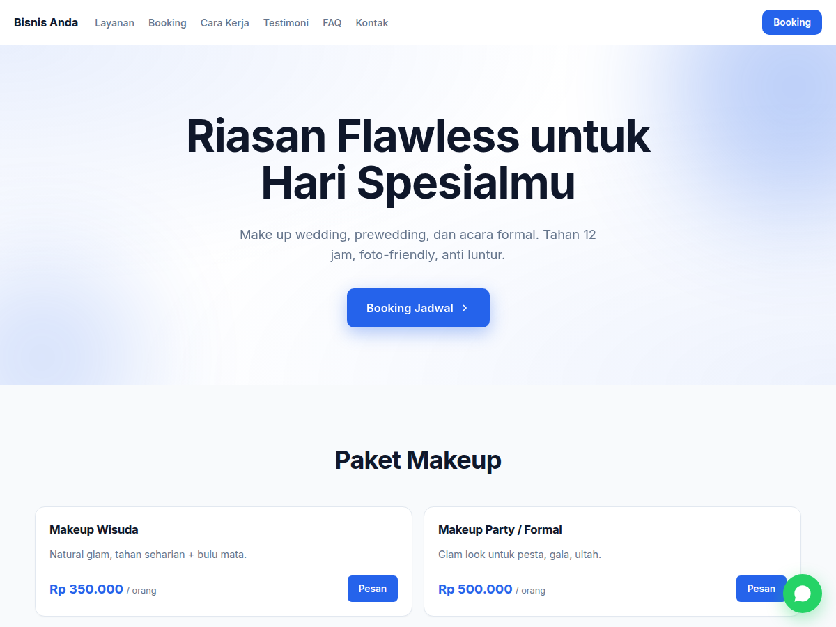 Service Booking · mua · clean