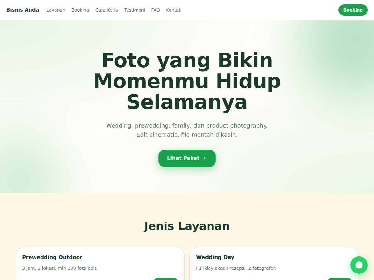 Service Booking · photo · flow