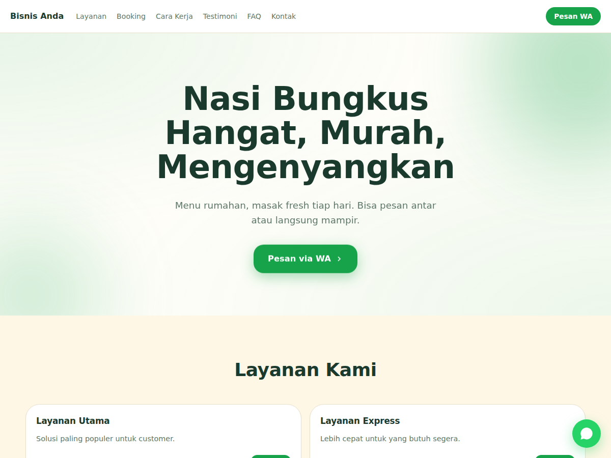 Service Booking · warung · flow